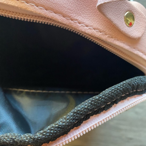 Mini Plaid Backpack in Pink with Front Pocket - Picture 7 of 7